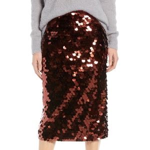 Halogen Paillette sequin pencil skirt NWT Medium